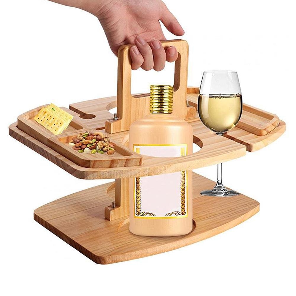 Wooden Wine Rack Table